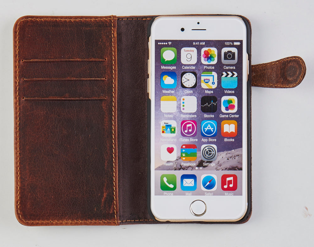 COVER IPHONE 6 BRUN LÆDER