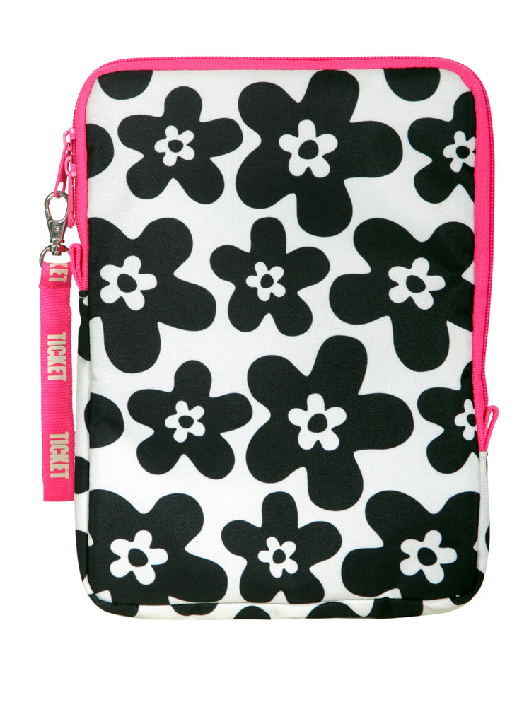 IPAD COVER SORTE BLOMSTER