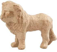 PAPMACHÉDYR LØVE, H: 9 CM, L: 13 CM, 1 STK.