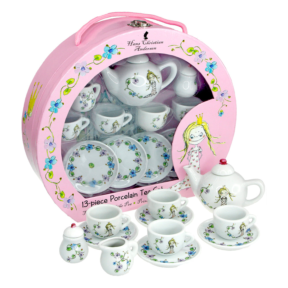 Tesæt i porcelæn - Prinsessen på ærten