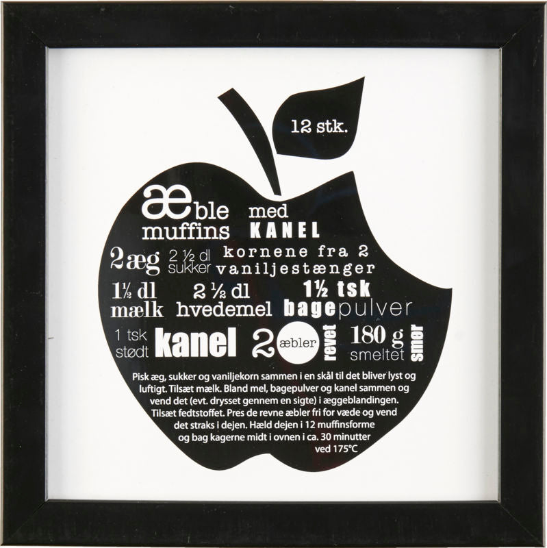RAMME SORT M/OPSKRIFT ASS. 15 X 15 CM