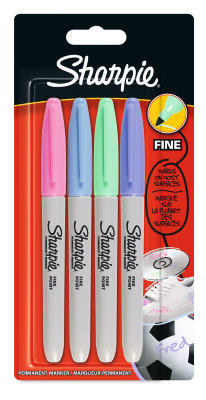 TUSSER SHARPIE FINE PASTEL FARVER 4 STK.