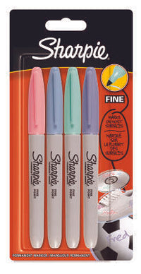 TUSSER SHARPIE FINE PASTEL FARVER 4 STK.