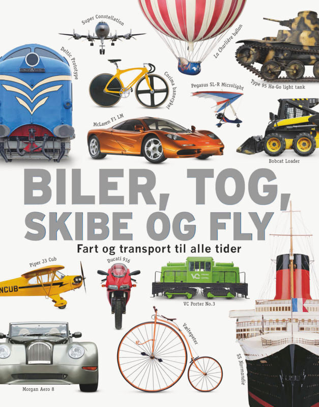 Biler, tog, skibe og fly