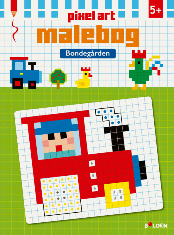 Pixel art malebog: Bondegården