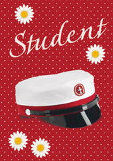 Kort 4/4 student - rød