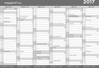 BASIC A3 KONTORKALENDER  2017 MAYLAND