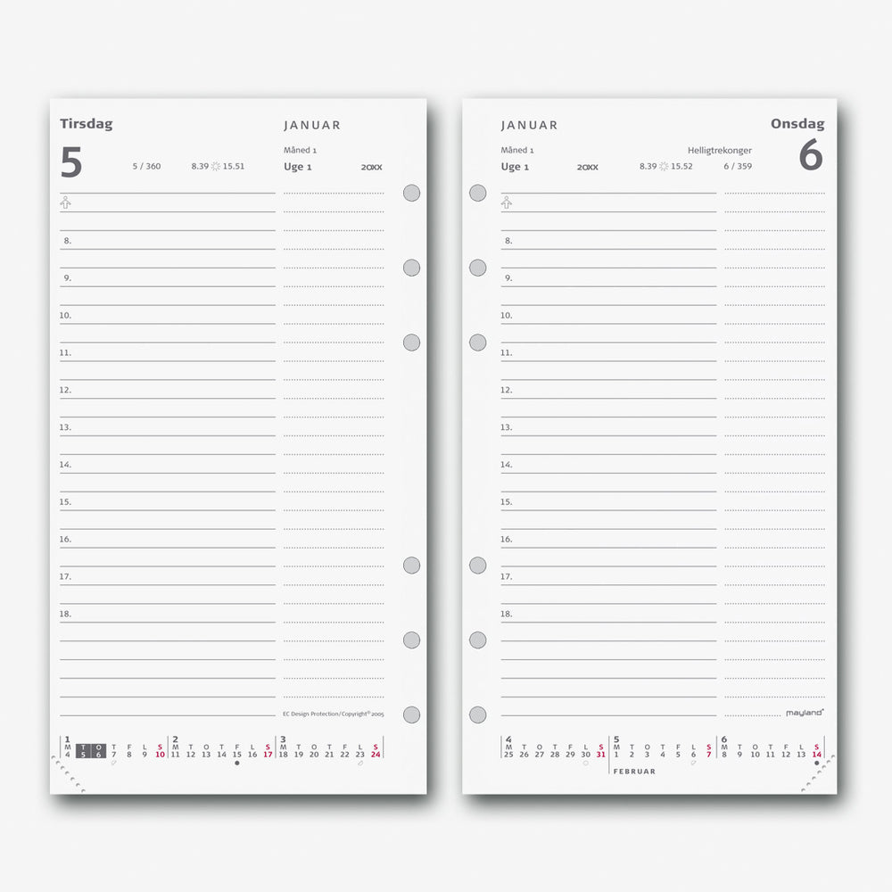 SYSTEM PP DAGKALENDER REFILL 2017 MAYLAND