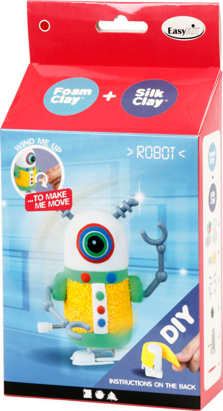 FUNNY FRIENDS, 1 SÆT, ROBOT, GUL