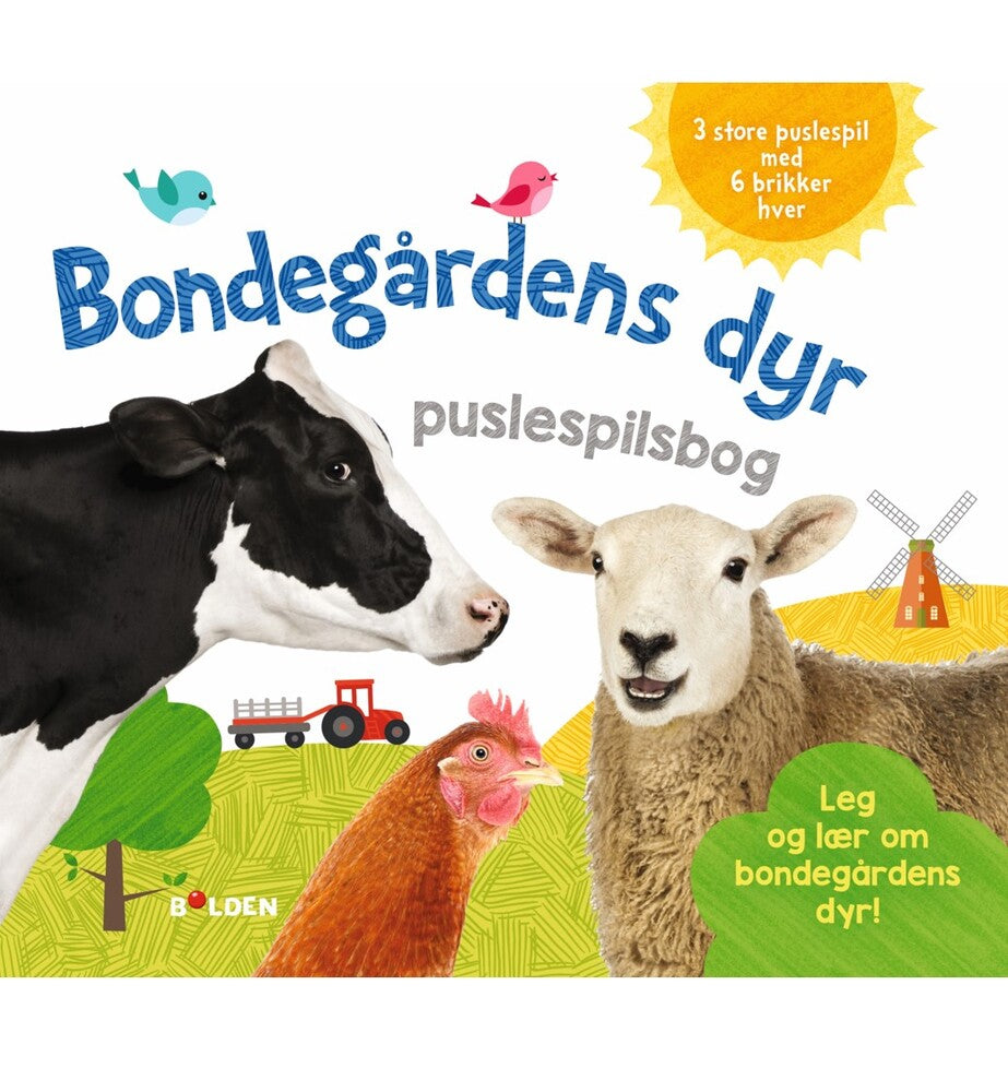 Bondegårdens dyr - puslespilsbog