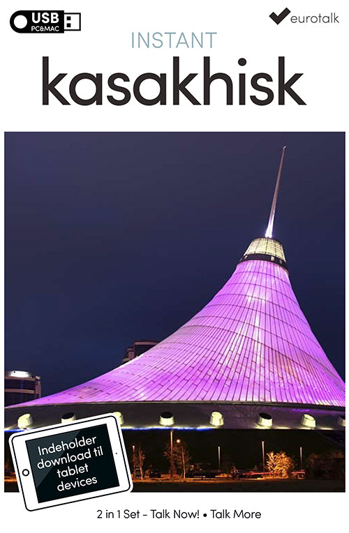 Kasakhisk begynder- og parlørkursus USB & download