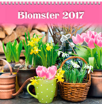 VÆGKALENDER 2017 BLOMSTER 16X16 CM