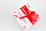 GAVEPAPIR HVID/RØD GOD JUL 3 M X 70 CM