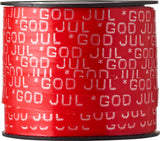 GAVEBÅND RØD M/GOD JUL 10 MM X 91 M
