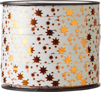 GAVEBÅND CREME STJERNE KOBBER 10MM X91 M