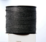 GAVEBÅND GLITTER SORT 10 MM X 50 M
