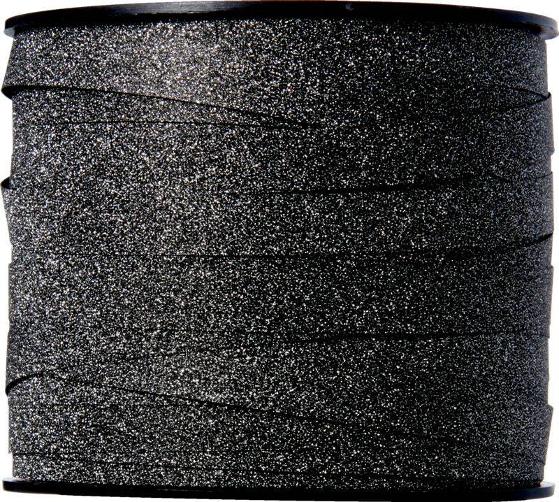 GAVEBÅND GLITTER SORT 10 MM X 50 M
