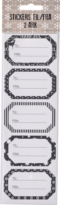 STICKERS TIL/FRA GRÅ 2 ARK