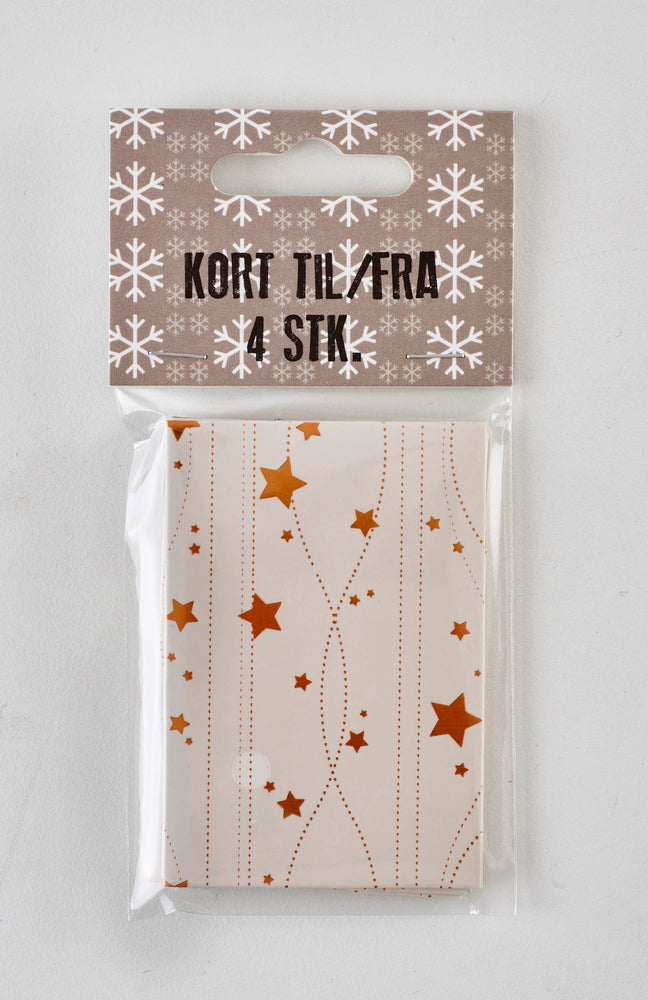 KORT TIL/FRA MINI CREME KOBBER 4 STK