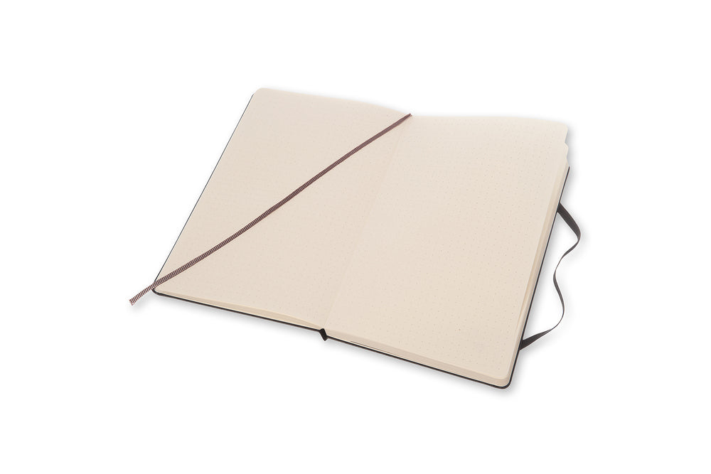 Notesbog Moleskine large sort m/240 prikket ark hard cover