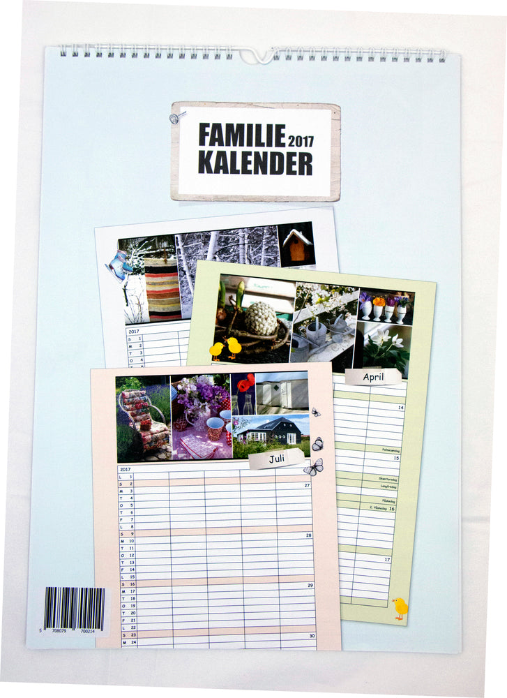 FAMILIEKALENDER 2017 A3 FOTO ÅRSTIDERNE