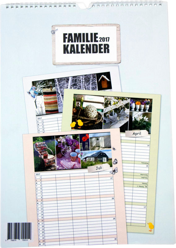 FAMILIEKALENDER 2017 A3 FOTO ÅRSTIDERNE