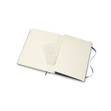 Notesbog Moleskine large blå m/240 linjerede ark hard cover