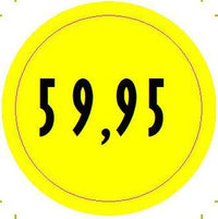 ETIKET 59,95,- GUL Ø40MM /250 STK