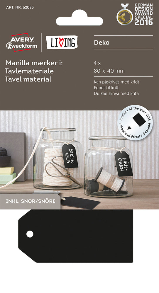MANILLAMÆRKER TAVLE AVERY