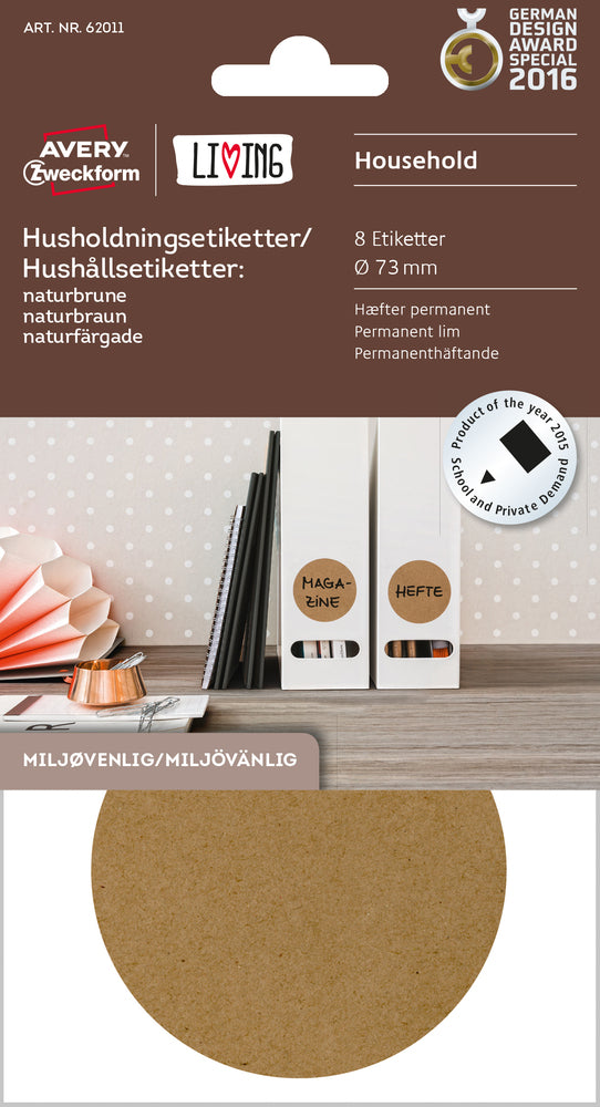 ETIKETTER TIL HUSHOLDNING AVERY