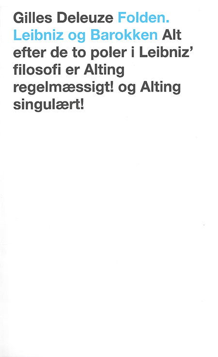 Folden. Leibniz og barokken