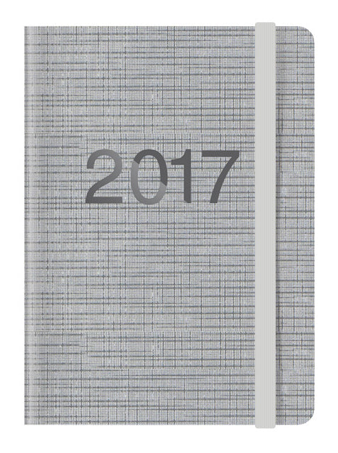 KALENDER 2017 LETTS MEMO A6 UGE SILVER