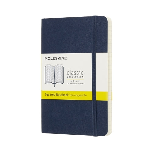 Notesbog Moleskine large blå m/240 blanke ark hard cover