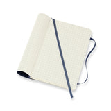 Notesbog Moleskine large blå m/240 blanke ark hard cover