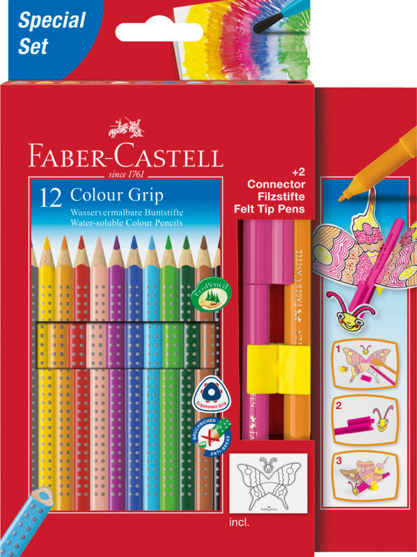 FARVEBLYANT GRIP Faber-Castell 12+2 TUSSER
