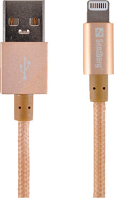 KABEL SYNC/CHARGE GULD 1M SANDBERG