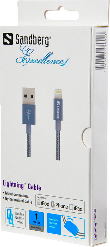 Sandberg excelence microusb grey 1m