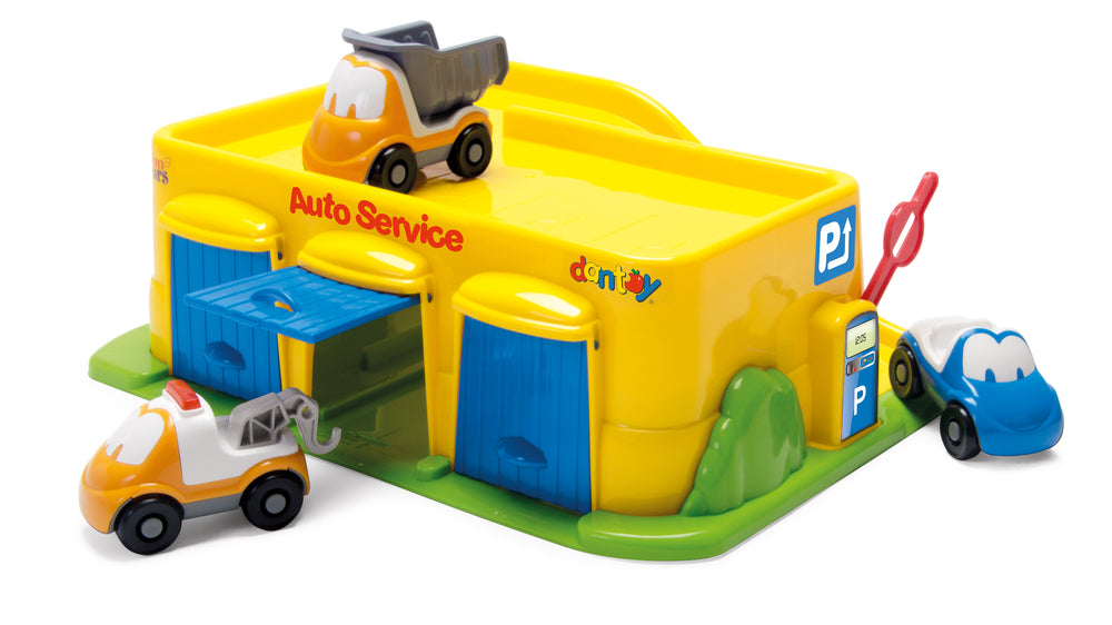 AUTOSERVICE & CAR PARK MED 3 BILER, BLISTER