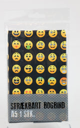 BOGBIND STRÆKBART A5 SMILEY SORT