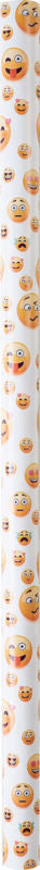 BOGBIND/GAVEPAPIR SMILEY HVID 70CMX2M