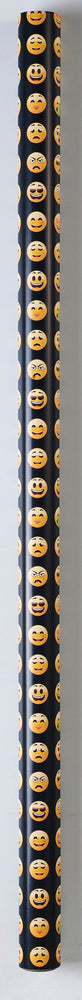 BOGBIND/GAVEPAPIR SMILEY SORT 70CMX2M