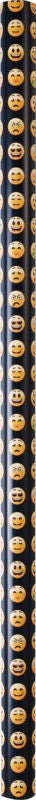 BOGBIND/GAVEPAPIR SMILEY SORT 70CMX2M
