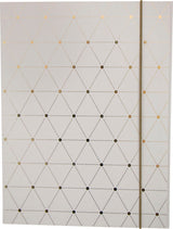 ELASTIKMAPPE CREME FOIL TREKANT DOT