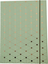 ELASTIKMAPPE MINTGRØN FOIL TRKANT DIAGONAL