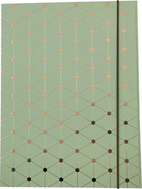 ELASTIKMAPPE MINTGRØN FOIL TRKANT DIAGONAL