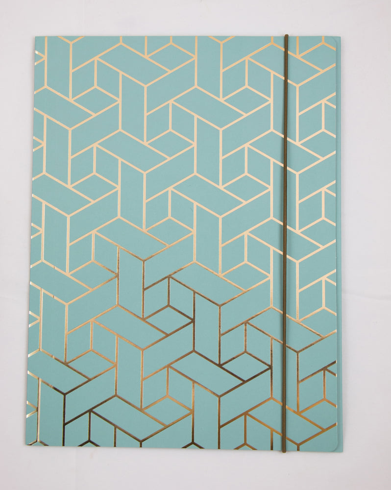 ELASTIKMAPPE LYSEBLÅ FOIL MAZE DIAGONAL
