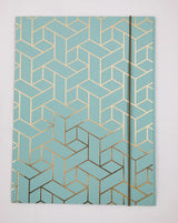 ELASTIKMAPPE LYSEBLÅ FOIL MAZE DIAGONAL