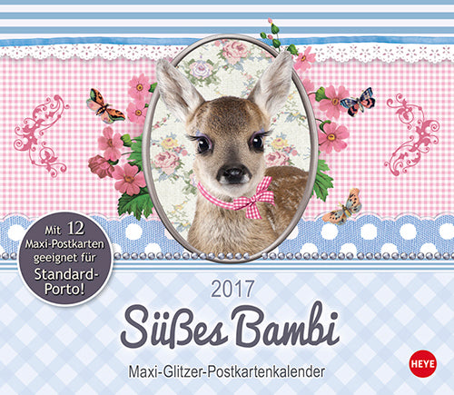 Susses Bambi Maxi Postkortkalender 2017