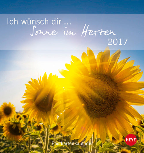 Wünsch dir Sonne im Herzen Postkortkalender 2017