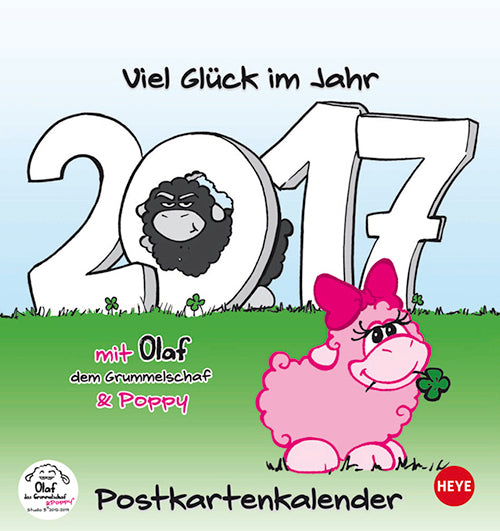 Olaf das Grummelschaf Postkortkalender 2017